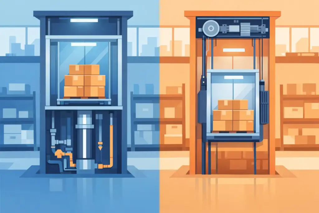 Hydraulic vs Traction Lifts for Goods Movement